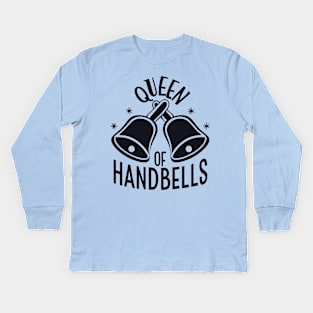 Queen Of Handbells Black Design Kids Long Sleeve T-Shirt